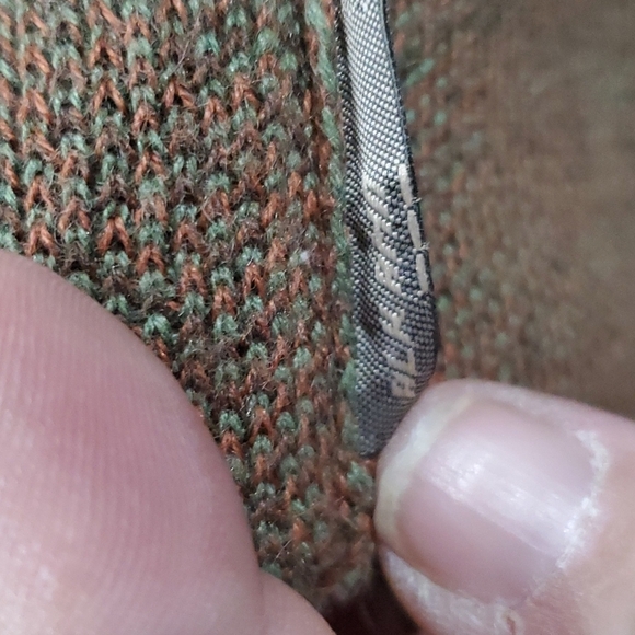 Woolrich alpine rust red green button up cardigan - Picture 6 of 6